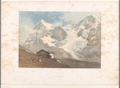 ヴェンゲルナルプの眺め La Wengernalp (オブジェクトのタイトル) スイスとサヴォイアの顔（連載タイトル） La Suisse et la Savoie (オブジェクトのシリーズ タイトル) 作： Eugene Ciceri