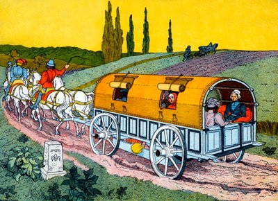 初期の駅馬車 作： Eugene Courboin