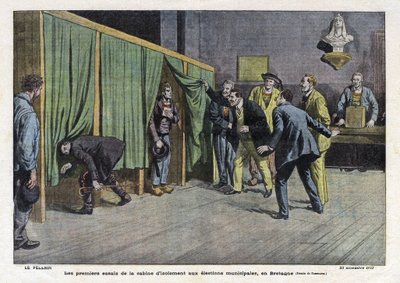 ブルターニュでの選挙中の隔離キャビンの最初のテスト 作： Eugene Damblans