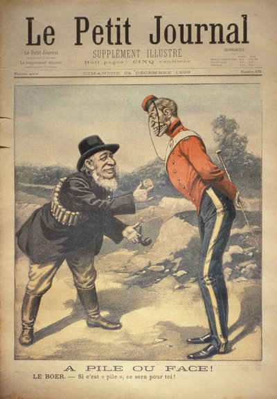 頭か尾か！ The Boer：-もしそれがあなたにぴったりなら！、1899年12月24日、Le Petit Journalの表紙 作： Eugene Damblans