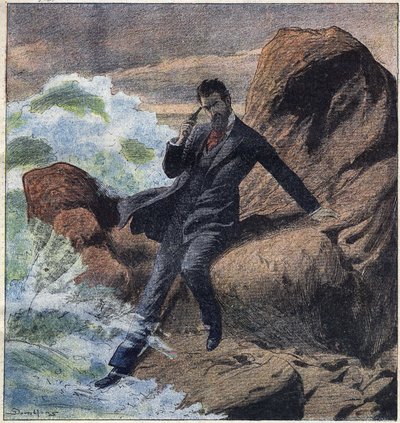 ダニエル・レスールの小説 "愛の仮面 "の挿絵 作： Eugene Damblans