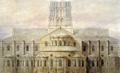 サン・セルナン聖堂、後陣、トゥールーズ、1845年頃（図版） 作： Eugene Emmanuel (after) Viollet le Duc