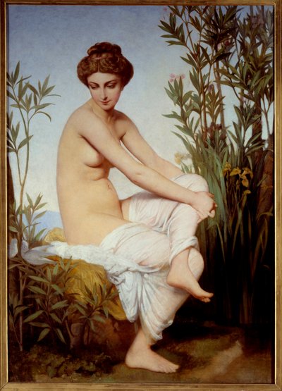アンティークの浴女の絵 ウジェーヌ・アマウリ・デュヴァル（1808-1885） 19世紀 ルーアン美術館 作： Eugene Emmanuel Amaury Duval