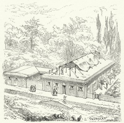古代アッシリアの住居 作： Eugene Emmanuel after Viollet le Duc