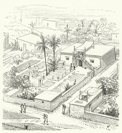 古代エジプトの民家 作： Eugene Emmanuel after Viollet le Duc