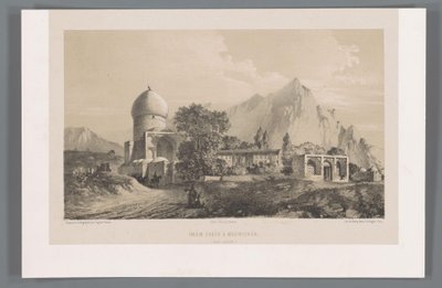 イラク・イ・アジャムのイマームザデ・コミジャンの眺め Imâm Zadeh à Koumichâh (Iraq Adjemi) (オブジェクトのタイトル) ペルシャの風景（シリーズタイトル） ペルセ・モダン（シリーズタイトル） 作： Eugene Flandin