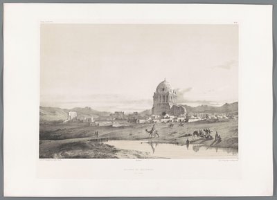 ソルタニエ村の眺め Village de Sultanieh (オブジェクトのタイトル) ペルシャの風景（シリーズタイトル） ペルセ・モダン（シリーズタイトル） 作： Eugene Flandin