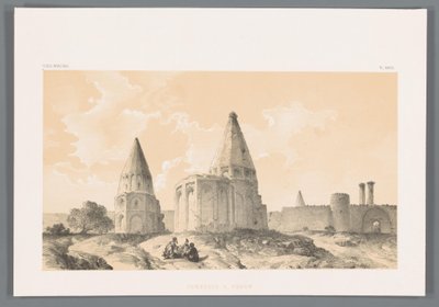 ゴムの墓 Tombeaux a Khoum (オブジェクトのタイトル) ペルシャの風景（シリーズタイトル） ペルセ・モダン（シリーズタイトル） 作： Eugene Flandin