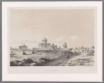 カジンのフセインのイマームザデ Imam-Zadeh-Hussein (Casbin) (オブジェクトのタイトル) ペルシャの風景（シリーズタイトル） ペルセ・モダン（シリーズタイトル） 作： Eugene Flandin