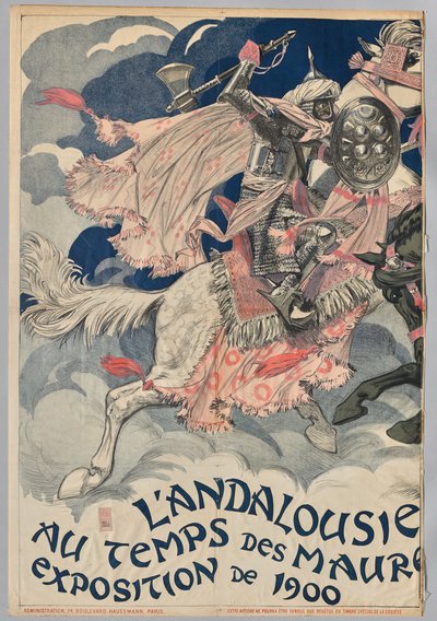 ムーア人の時代のアンダルシア (左側) 作： Eugene Grasset
