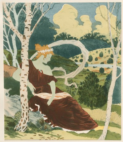 森の中、1899年。 作： Eugene Grasset
