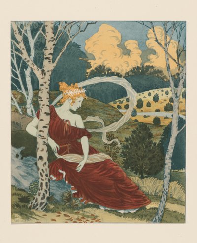 森の中、1899年頃。 作： Eugene Grasset