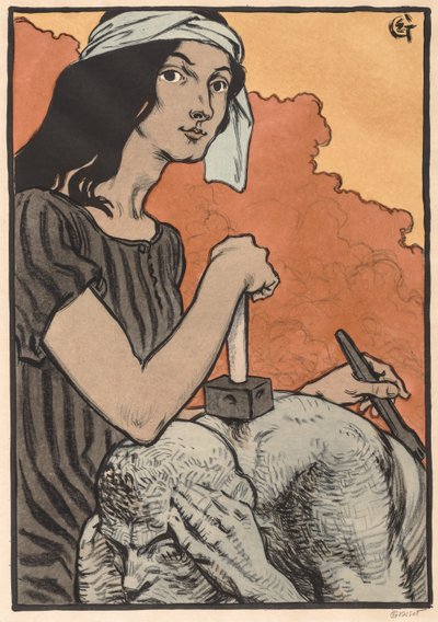 彫刻家 作： Eugene Grasset