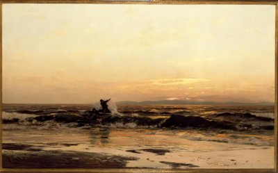 E.Dücker、波に乗っている漁船 作： Eugene Gustav Dücker