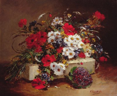 ポピーとヒナギク 作： Eugene Henri Cauchois