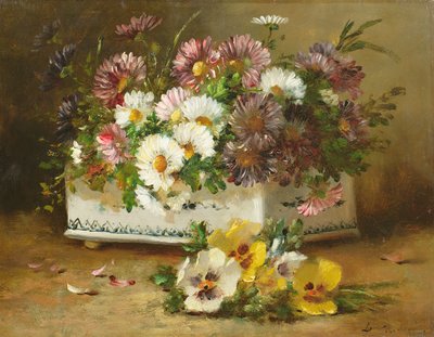 花の静物 作： Eugene Henri Cauchois