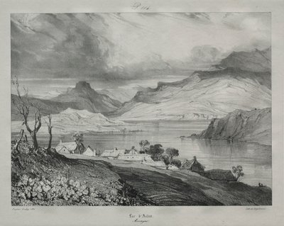 オーヴェルニュ：Lac dAidat、オーヴェルニュ、1831年。 作： Eugene Isabey