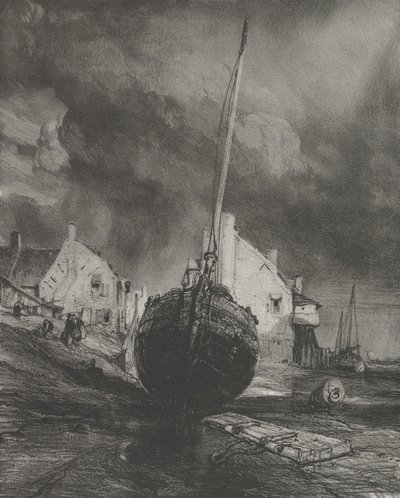 サン・ヴァレリー・シュル・ソンムの思い出、1833年。 作： Eugene Isabey