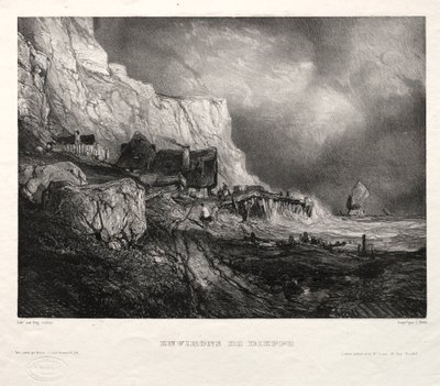 6海兵隊：ディエップの周辺、1833年。 作： Eugene Isabey