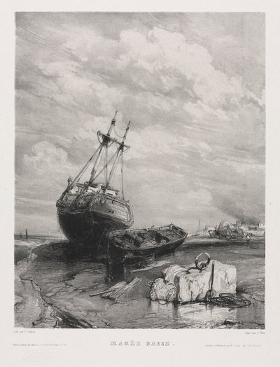シックス・マリーンズ：ロー・タイド、1833年。 作： Eugene Isabey
