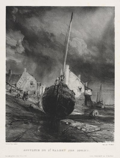 6 人の海兵隊員: サン ヴァレリー シュル ソンムのお土産 作： Eugene Isabey