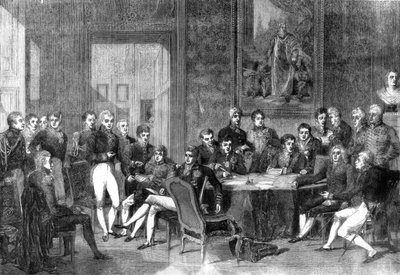1856年のウィーン議会。 作： Eugene Isabey