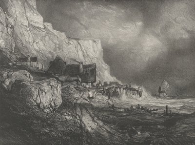 ディエップの周辺、1833年。 作： Eugene Isabey