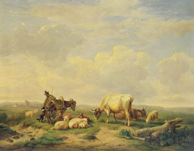 群れと群れ、1880年頃 作： Eugene Joseph Verboeckhoven