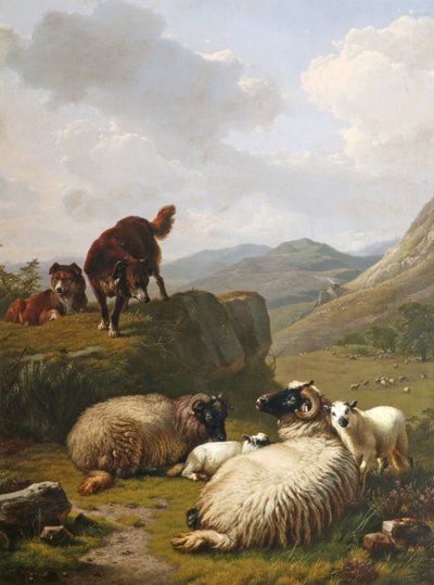 羊と犬 作： Eugene Joseph Verboeckhoven