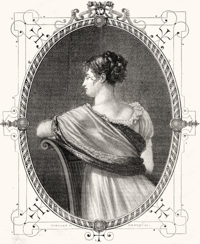 アントワーヌ・オーギュスト・アーネスト・エベール（1817-1908）によって彫刻されたレダム夫人（1777-1849）の肖像 作： Eugene Joseph Viollat