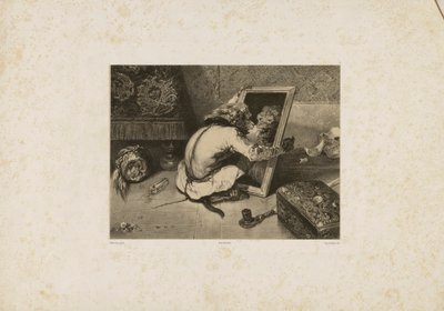 鏡の中の猿 作： Eugene Leroux