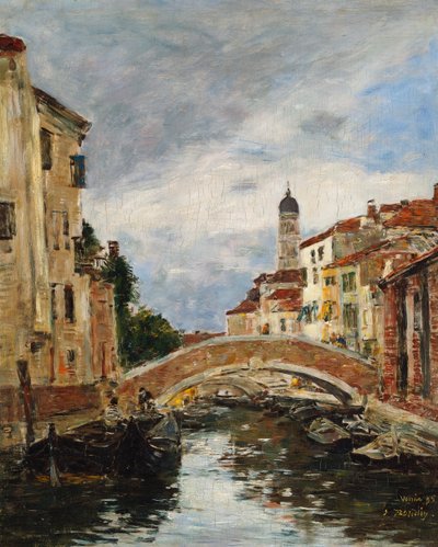小さなヴェネツィア運河、1895 作： Eugene Louis Boudin