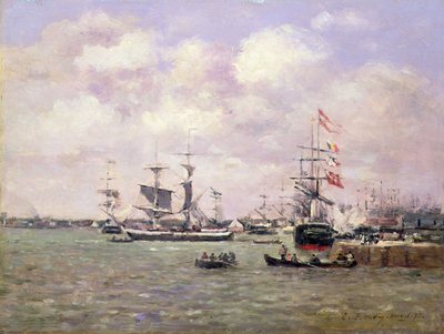 アントワープ 作： Eugene Louis Boudin