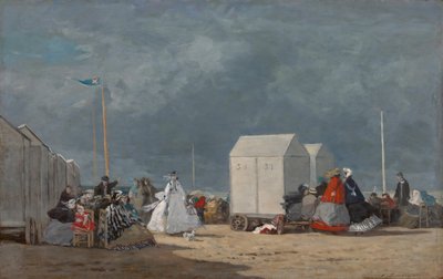 接近する嵐、1864 年。 作： Eugene Louis Boudin