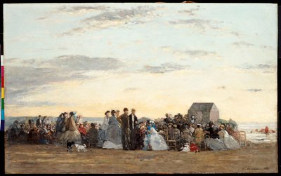 ビーチシーン、1865 作： Eugene Louis Boudin