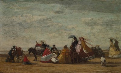 ビーチシーン、c。 1865-1867。 作： Eugene Louis Boudin