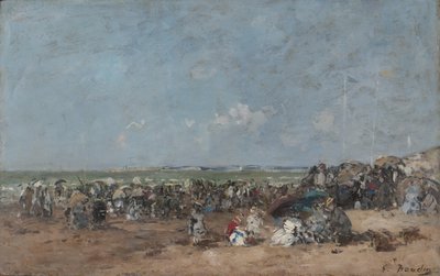 トルビルのビーチシーン、1870年から74年頃 作： Eugene Louis Boudin