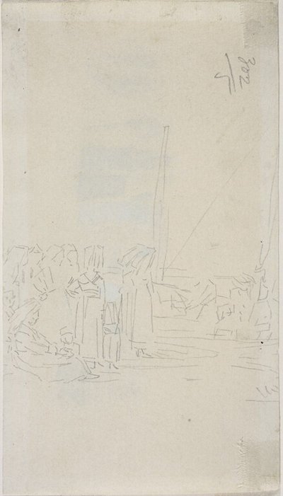 海辺のブルトン女性 作： Eugene Louis Boudin