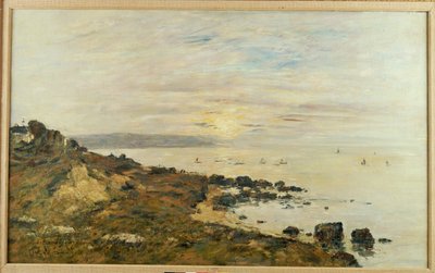 ベナービルの崖、日没、1897 作： Eugene Louis Boudin