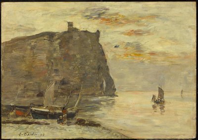 エトレタの断崖、1894 作： Eugene Louis Boudin