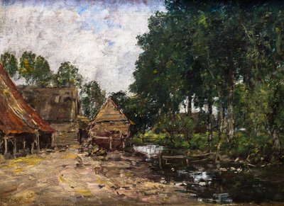 ファームヤード 作： Eugene Louis Boudin