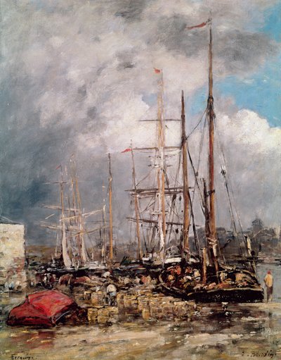 フェカン、ニシンフィッシャーズ、1892〜94年 作： Eugene Louis Boudin