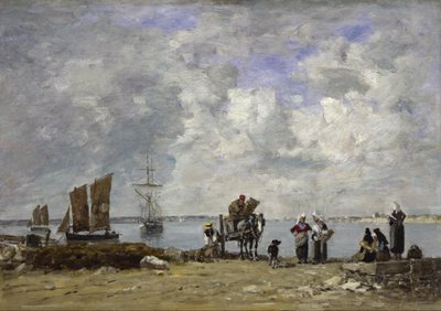 海辺の漁師の妻たち 作： Eugene Louis Boudin