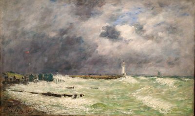 フラスカーティの突風、ルアーブル 作： Eugene Louis Boudin