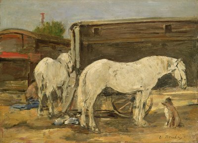 ジプシー馬、1885-90年 作： Eugene Louis Boudin