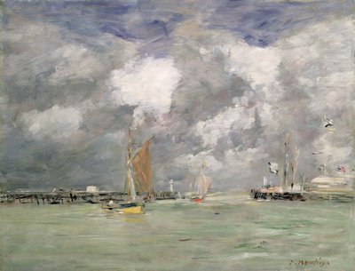トルビルの高潮、1892-96年 作： Eugene Louis Boudin