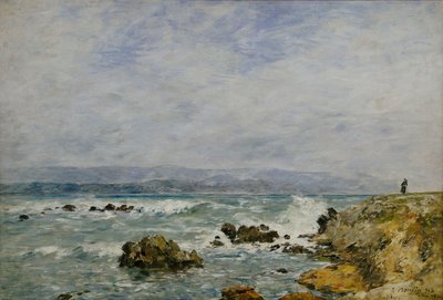 ラポワントドイリレット、アンティーブ、1893 作： Eugene Louis Boudin