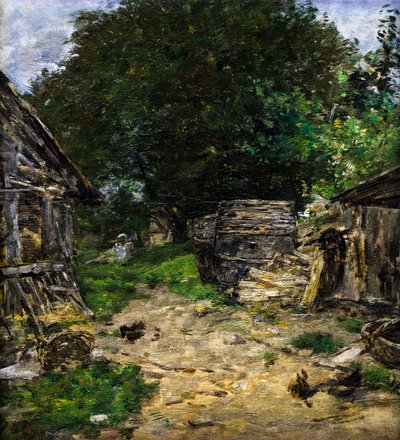 風景農園の内部 作： Eugene Louis Boudin