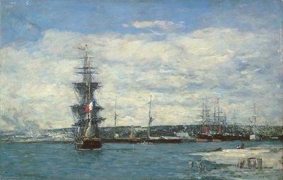 ルアーブル、1864-66年頃 作： Eugene Louis Boudin