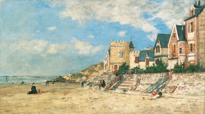 マラコフタワーとトルヴィルの海岸。マラコフタワーとトゥルーヴィルの海岸、1877年 作： Eugene Louis Boudin